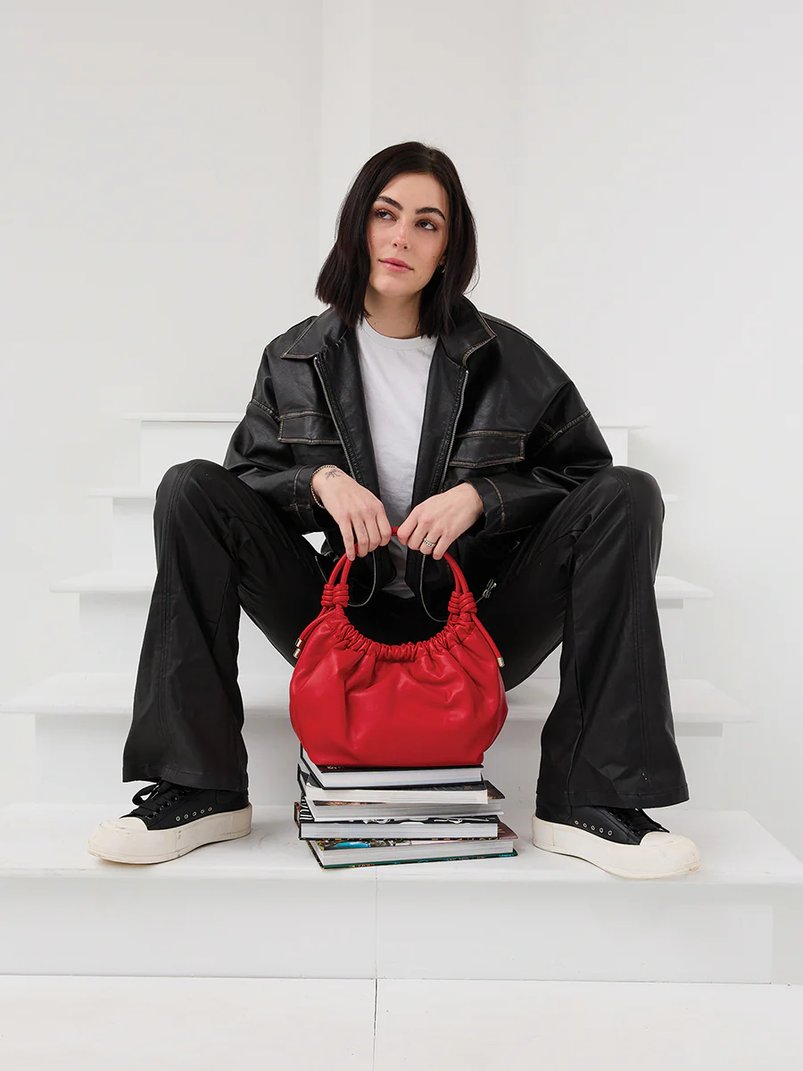 Celia Vegan Ruched Satchel - Image 5