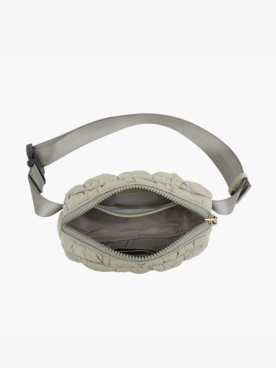 Chrissy Quilted Nylon Belt Bag - Image 4