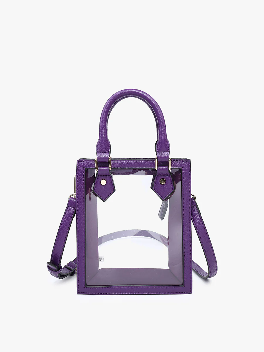 Elise Vegan Clear Rect Crossbody - Image 6