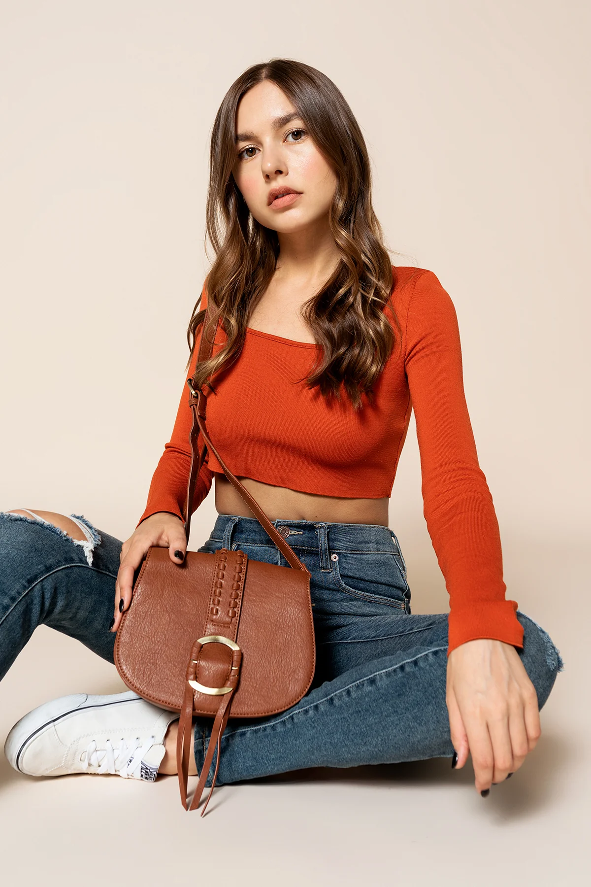 Georgie Vegan Front Detail Crossbody - Image 5
