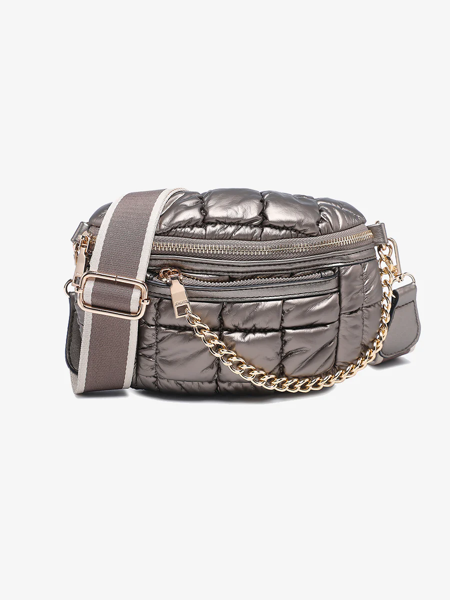 Mabel Quilted Nylon Belt Bag - Image 9