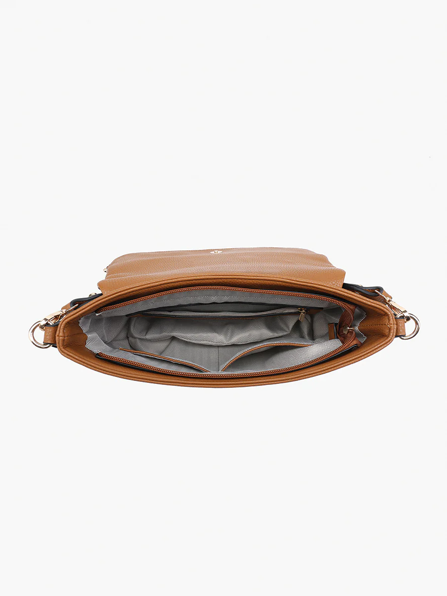 Monet Vegan Grommet Saddle Bag - Image 4