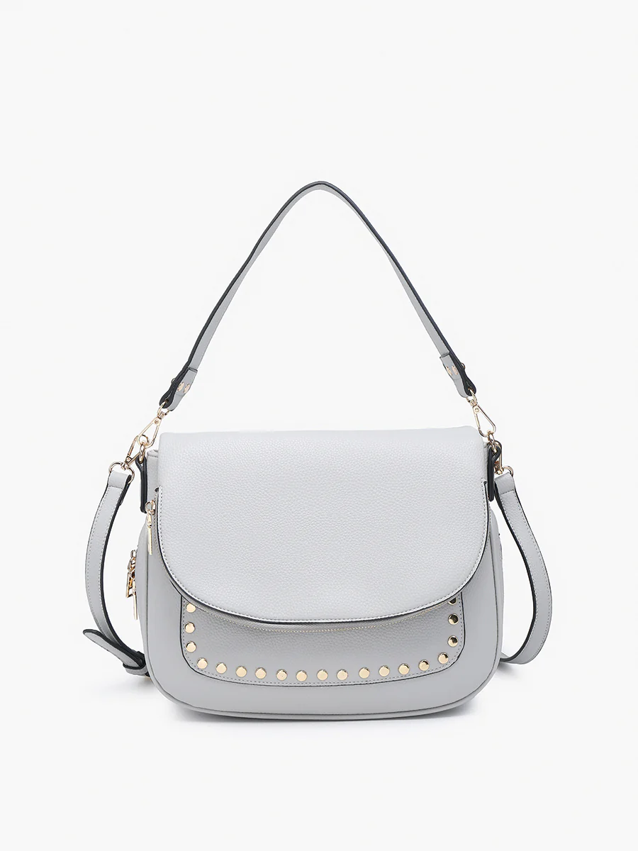 Monet Vegan Grommet Saddle Bag - Image 7