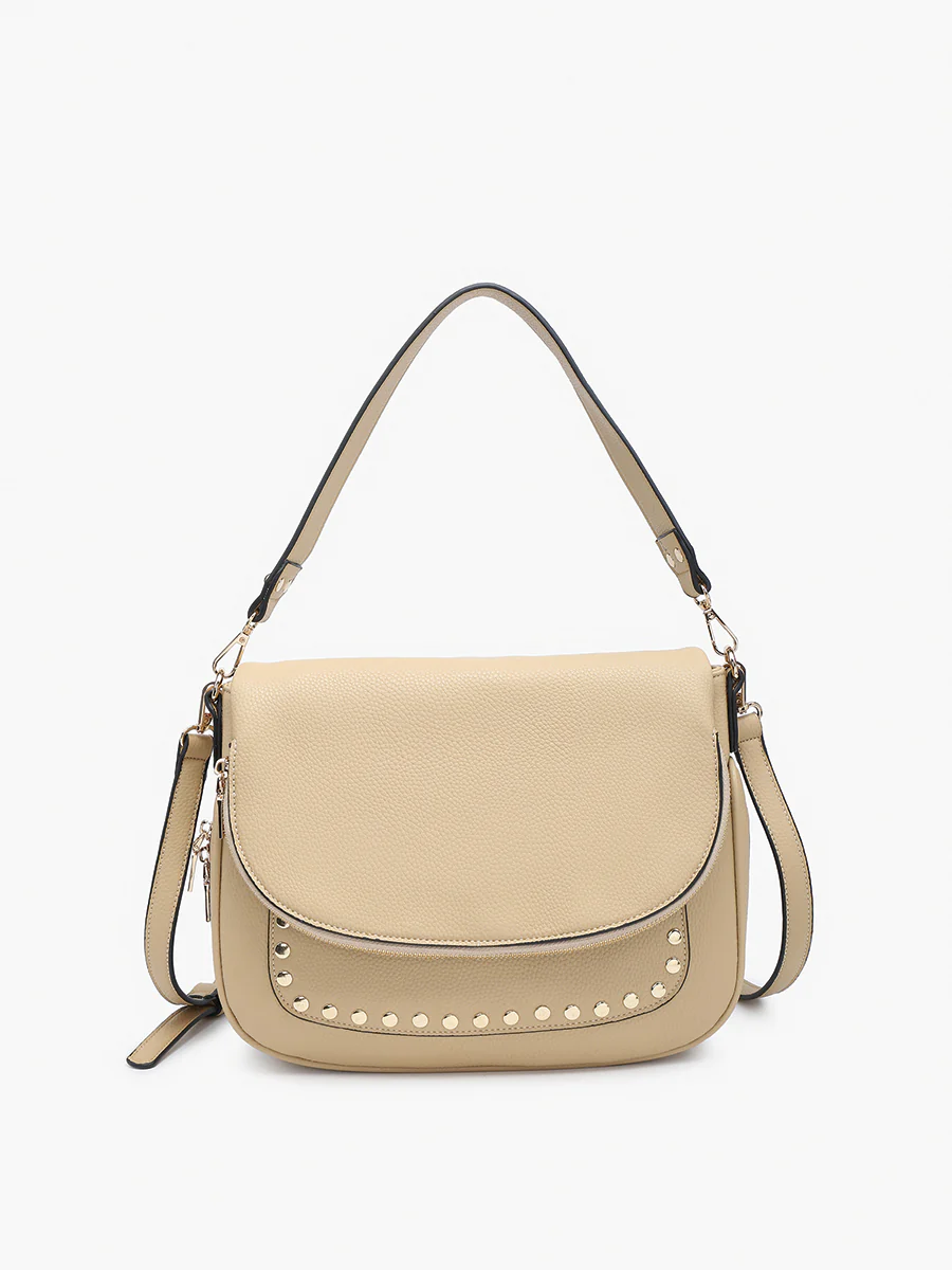 Monet Vegan Grommet Saddle Bag - Image 8