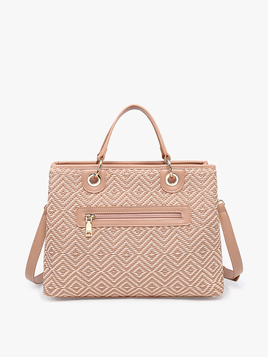Nancy Vegan Diamond Woven Tote - Image 3