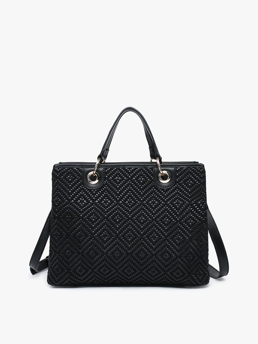 Nancy Vegan Diamond Woven Tote - Image 6