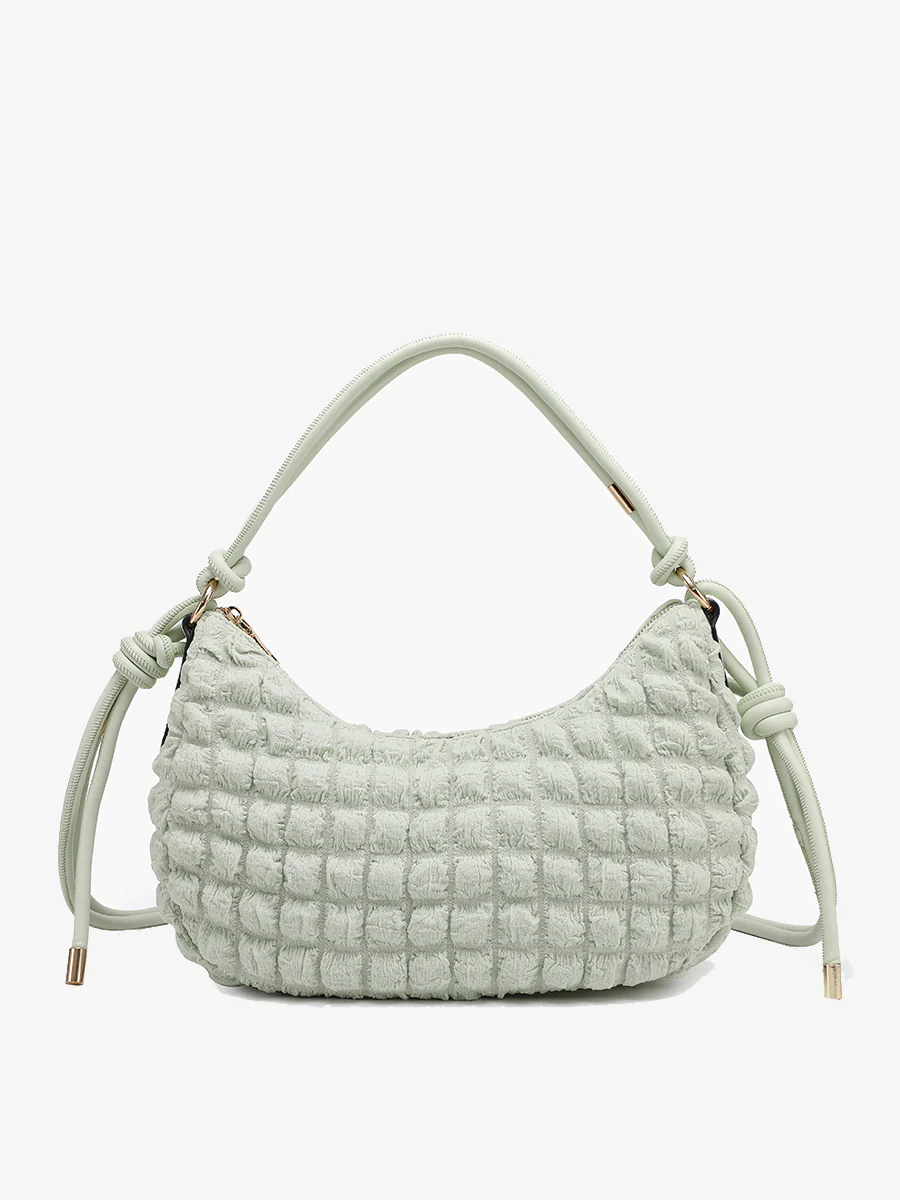 Nelly Quilted Nylon Shoulder Bag - Image 11