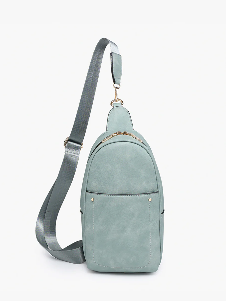 Pamela Vegan Double Zip Sling Bag - Image 10