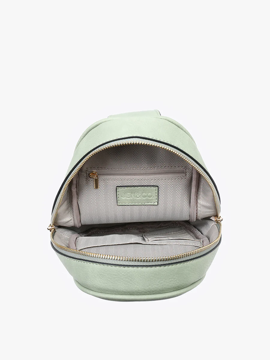 Pamela Vegan Double Zip Sling Bag - Image 4