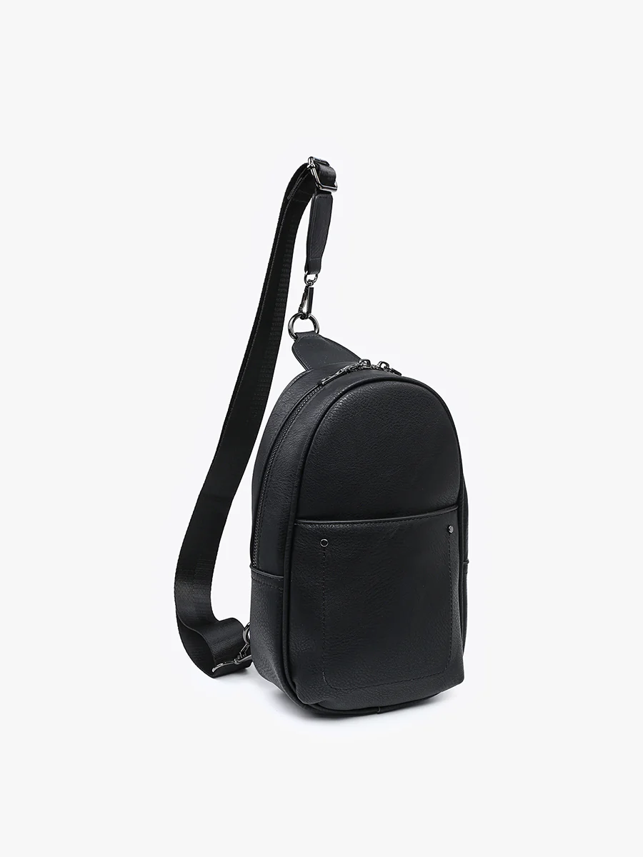 Pamela Vegan Double Zip Sling Bag - Image 6