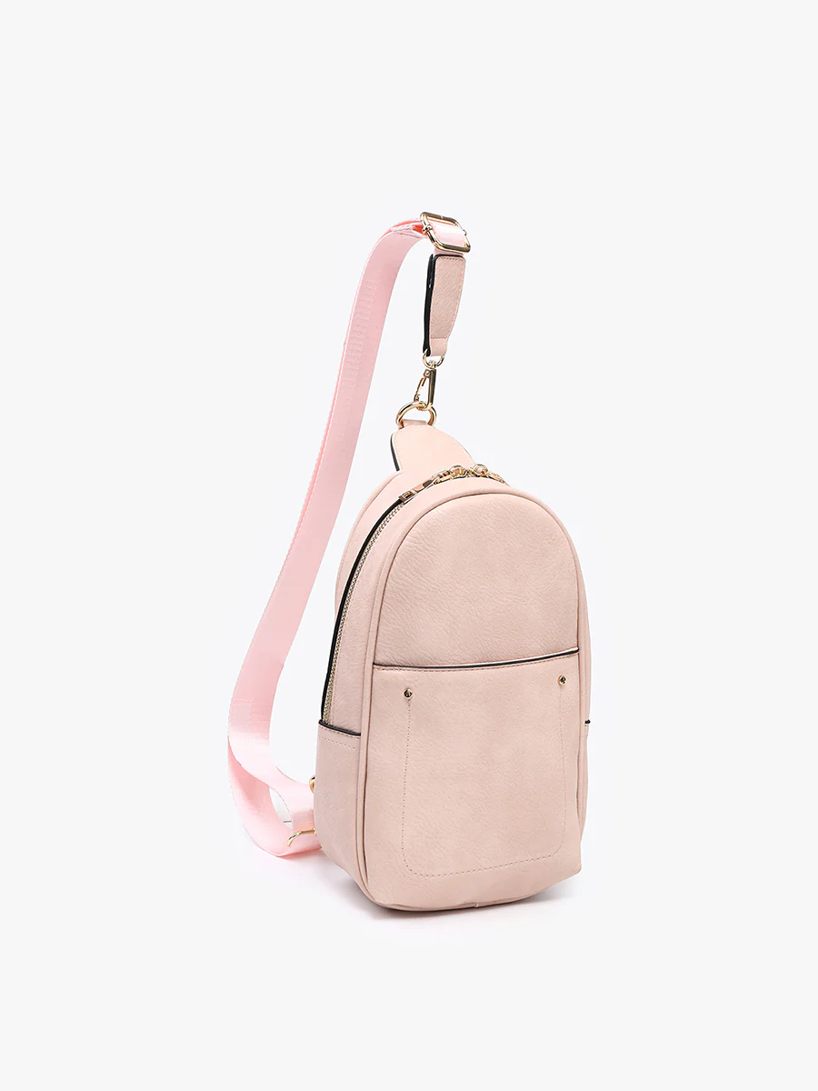 Pamela Vegan Double Zip Sling Bag - Image 7