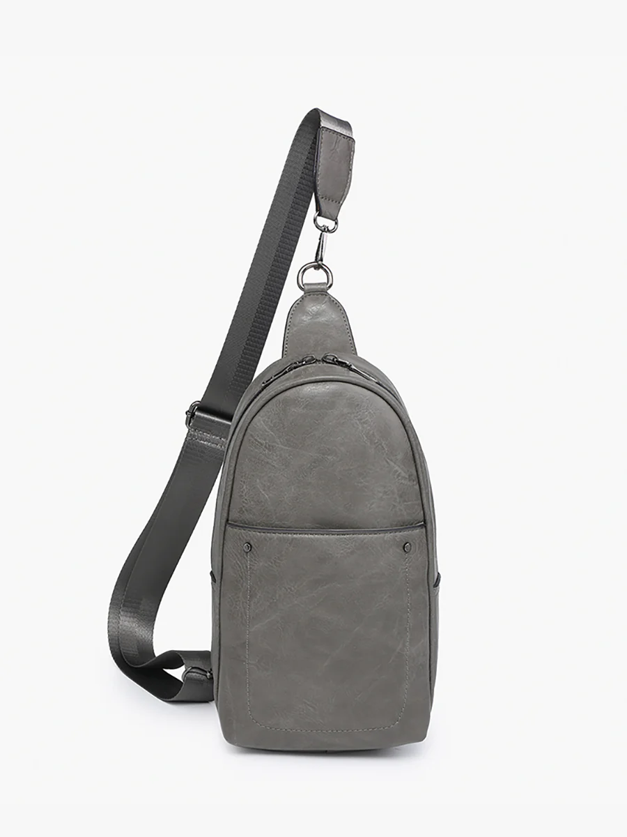 Pamela Vegan Double Zip Sling Bag - Image 9