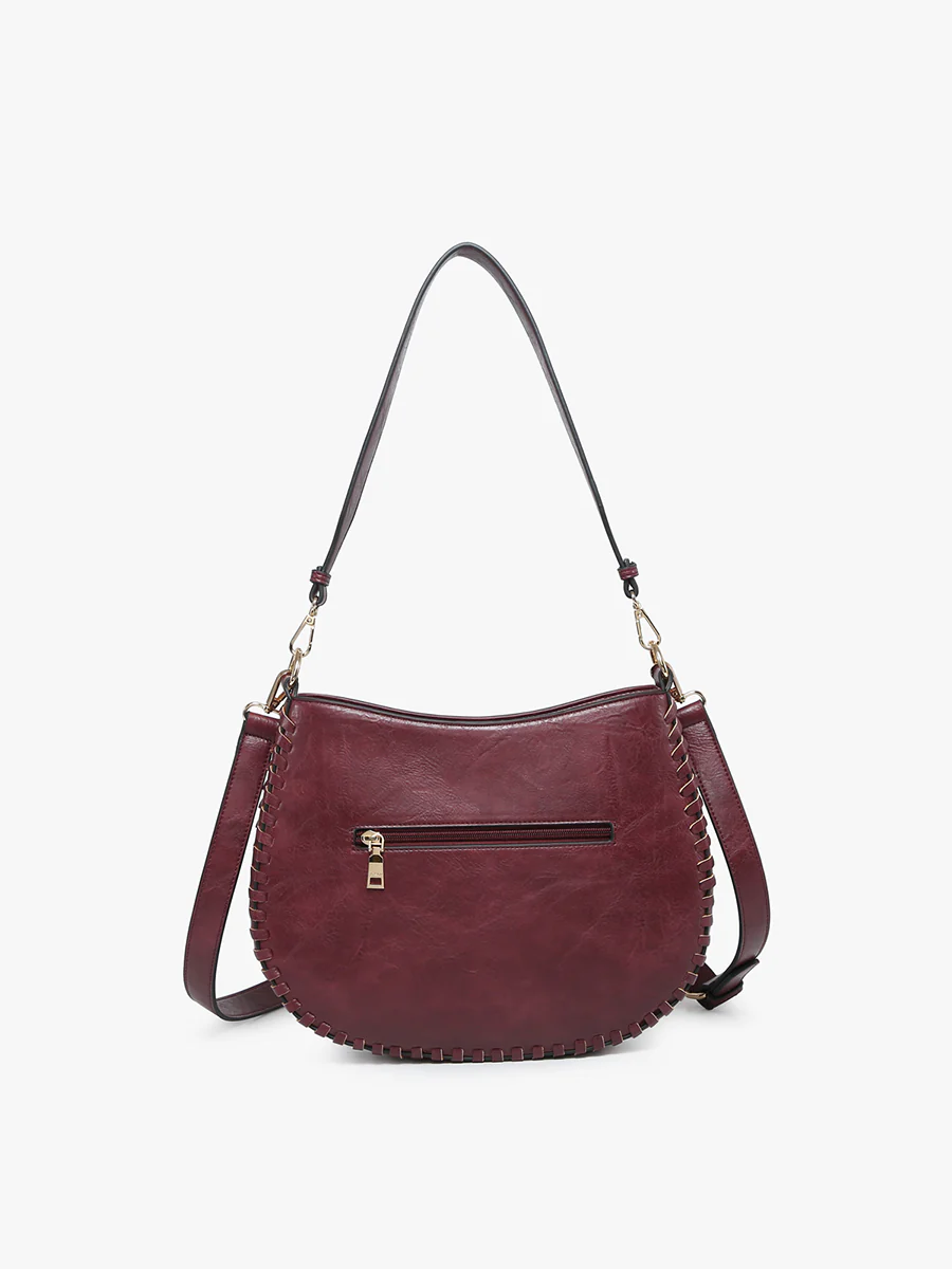 Raquel Vegan Whipstitch Saddle Bag - Image 3