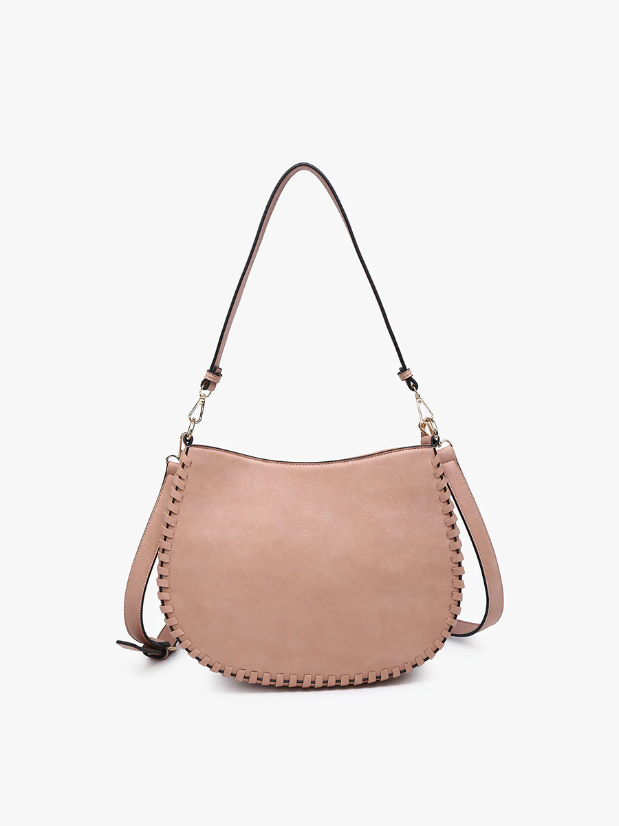 Raquel Vegan Whipstitch Saddle Bag - Image 7
