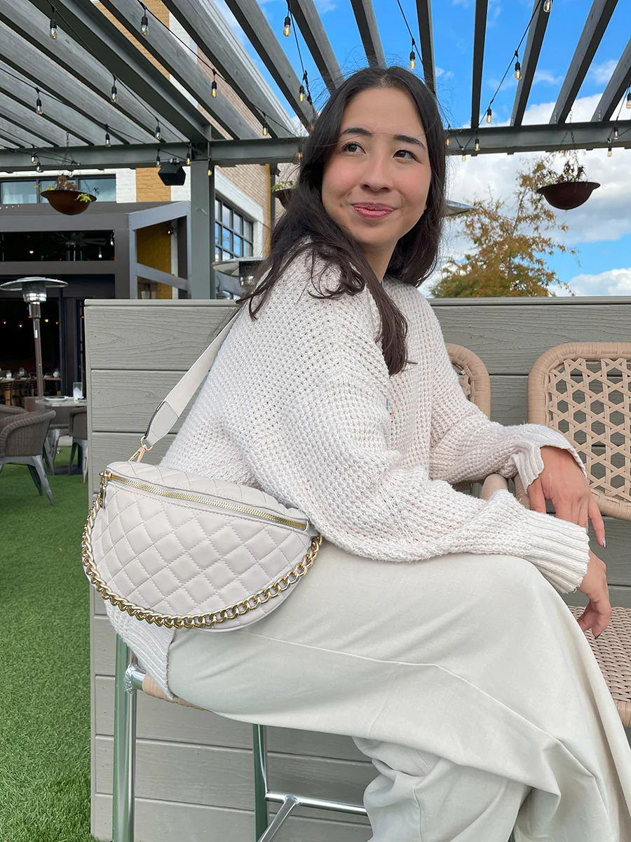 Sylvie Vegan Quilted Belt Bag - Image 5